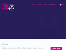 Tablet Screenshot of drycleanherenow.com